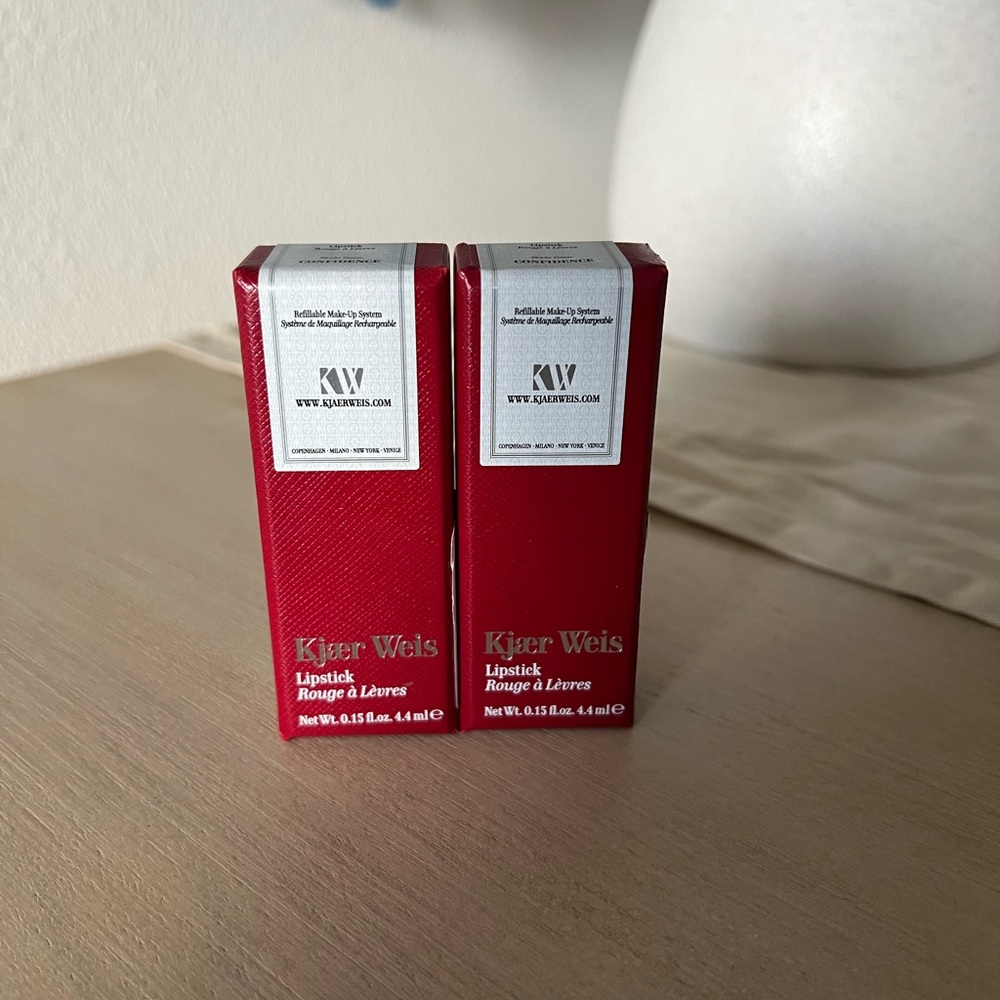 kjaer weis confidence red lipstick set of 2